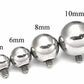 6mm or 8mm Counter-Sunk Steel Ball for 10g-0g Internally-Threaded Jewelry