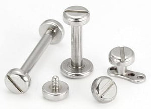 14g - 12g Internally Threaded Screw Top - Price Per 1 - Painful Pleasures