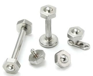 14g–12g Internally Threaded Bolt Top — Price Per 1 - Painful Pleasures