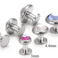 Tilum 16g Titanium Skin Anchor with Jewel Top - Price Per 1
