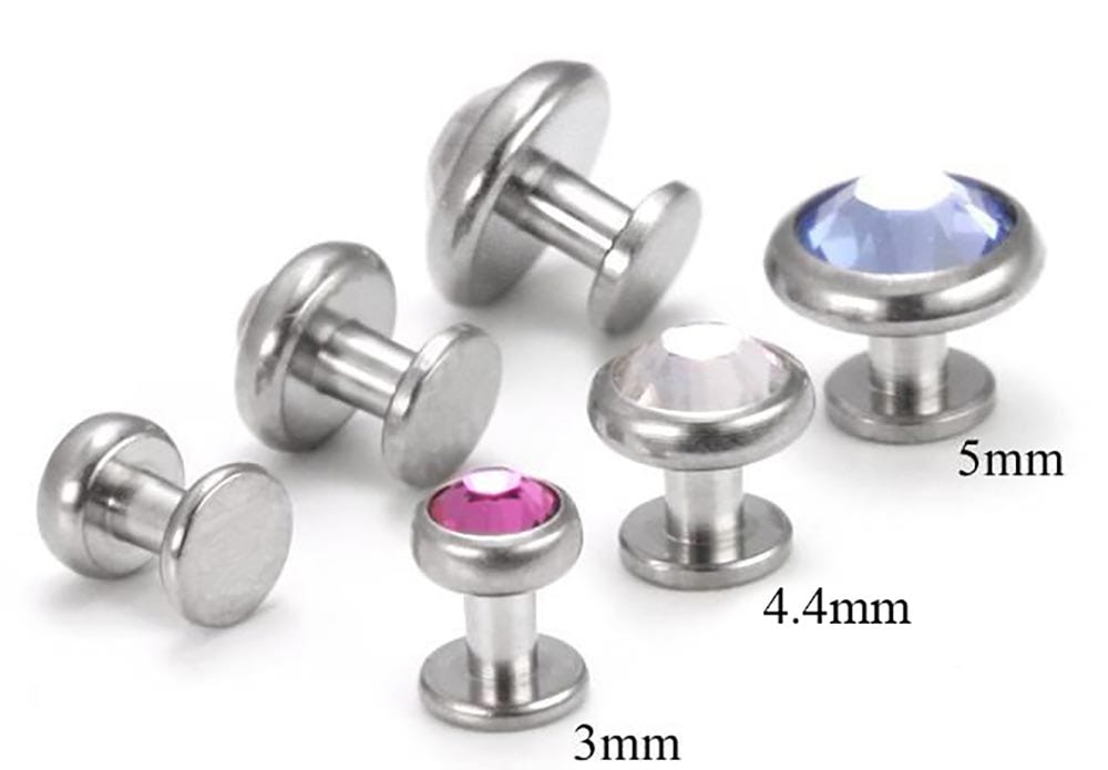 Tilum 16g Titanium Skin Anchor with Jewel Top - Price Per 1