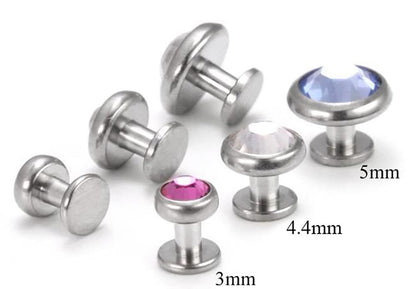 Tilum 16g Titanium Skin Anchor with Jewel Top - Price Per 1 - Painful Pleasures