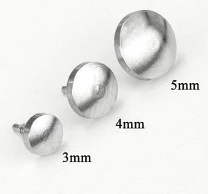 18g - 16g Internally Threaded Steel Disc Top - Price Per 1 - Painful Pleasures