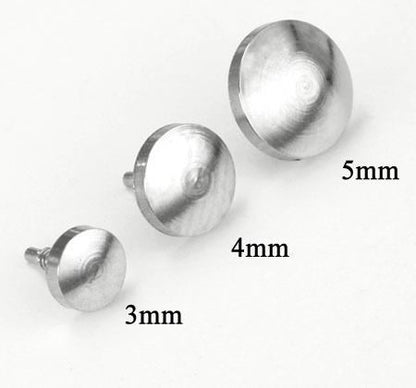 18g - 16g Internally Threaded Steel Disc Top - Price Per 1 - Painful Pleasures