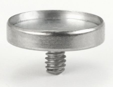 Tilum 14g - 12g Internally Threaded 4mm Magnetic Dermal Base for Magnetic Top - Price Per 1
