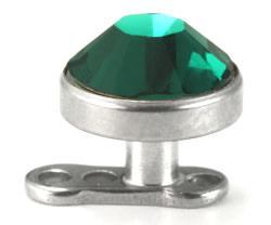 Magnetic Dermal Gem Top Inserted in Magnetic Base