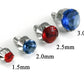 Steel Prong-Set Swarovski Crystal Ends for Internally-Threaded 12g & 14g Body Jewelry