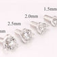 14g - 12g Internally Threaded Sterling Silver Prong-Set Jewel Top - Price Per 1