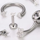14g - 12g Internally Threaded Sterling Silver Top - Choose from 9 Styles - Price Per 1