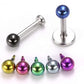 18g–16g Internally Threaded Titanium Coated Stainless Steel Ball — Price Per 1