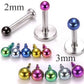 3mm or 4mm Titanium Anodized Steel Balls in 7 Colors for 18g or 16g Internally-Threaded Body Jewelry