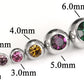 Our Swarovski Crystal Gem Balls for 12g or 14g Internally-Threaded Body Jewelry Are Available in 6 Sizes