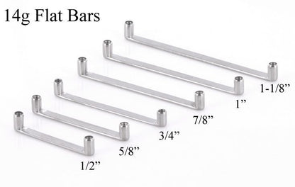 10g Flat Titanium Surface Barbells Reduce Chances of Rejection
