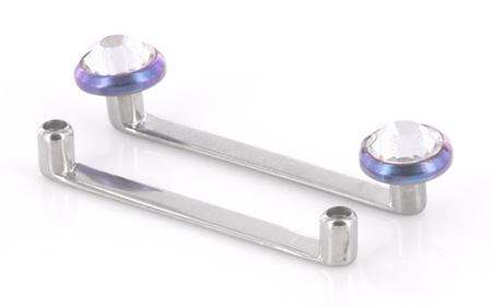 10g Titanium Surface Barbells for Nape Piercings