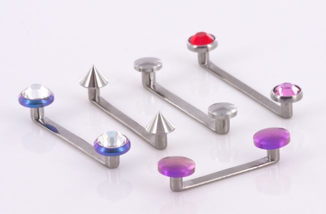 Tilum 16g Internally Threaded Flat Titanium Surface Barbell with 2mm R