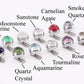 These Real Stone Tops for 12g or 14g Internally-Threaded Body Jewelry Come in 11 Real Stone Options