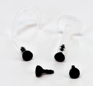 BioPlastic Black Flat Back Disc for BioPlastic Stud - Price Per 1 - Painful Pleasures