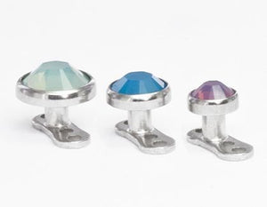 14g–12g Internally Threaded Earthen Opal Disc Top — Price Per 1 - Painful Pleasures