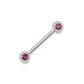 14g-12g Internally Threaded 90° Swarovski Jeweled Steel Ball – 5mm Crystal
