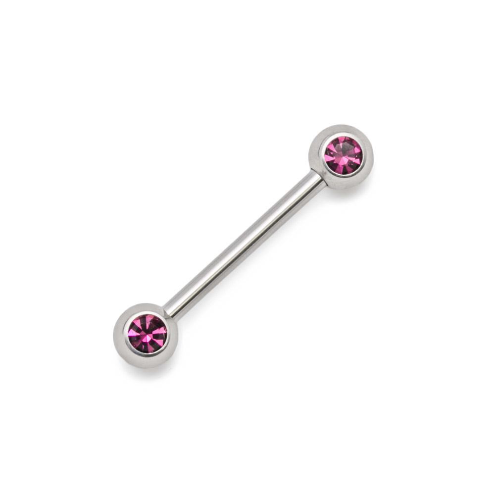 14g-12g Internally Threaded 90° Swarovski Jeweled Steel Ball – 5mm Crystal
