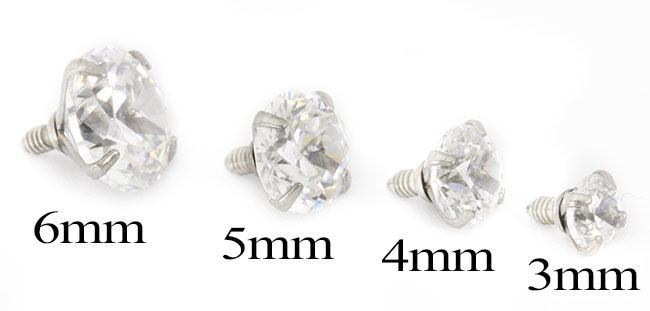 These Prong-Set Gem Tops Are Available in 3mm - 6mm Sizes