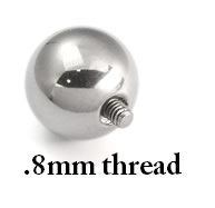 16g Internal 0.8mm Threading Steel Ball - Price Per 1