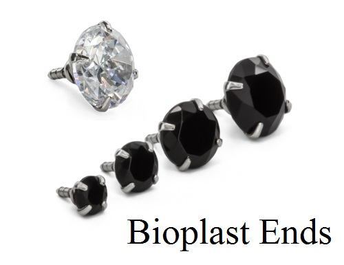 BioPlastic Prong-Set Jeweled Top for Bioplastic Stud - Price Per 1