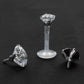 Bioplast Prong-set 3mm-6mm Jeweled Top in Crystal or Black 2
