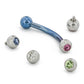 Pair These Swarovski Crystal Gem Balls With Our 16g Bent Barbells & Circular Barbells With Internal .8mm Threading