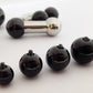 Black PVD Coated Counter-Sunk Steel Ball in 5 Sizes for 0g Internally-Threaded Jewelry