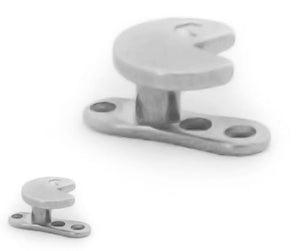 14g - 12g Internally Threaded Steel Chomp Chomp Top - Price Per 1 - Painful Pleasures