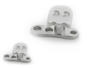14g - 12g Internally Threaded Steel Wide-Eyed Ghost Top - Price Per 1 - Painful Pleasures
