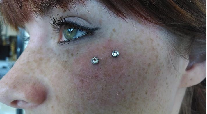 These Smaller Surface Bars Can Be Used for Piercings Like the Temple Piercing Shown Here