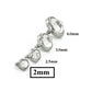2mm Swarovski Crystal Top for 16g & 18g Internally-Threaded Jewelry - Price Per 1