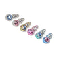 14g-12g Internally Threaded Multi-Colored Tear Drop Cluster Top - Color Options