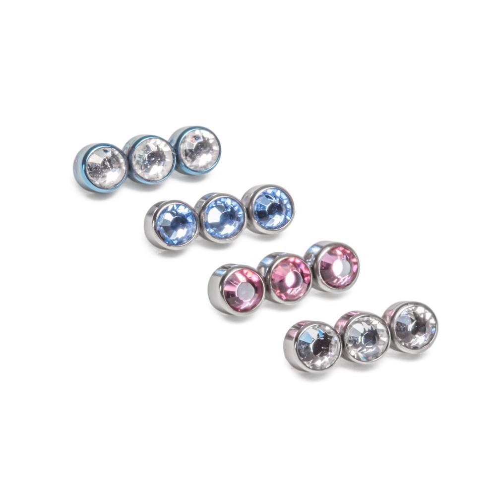 14g-12g Internally Threaded Stop Light Jewel Cluster Top – Price Per 1