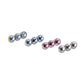 Threaded 3mm Stop Light Jewel Cluster Top - Color Options