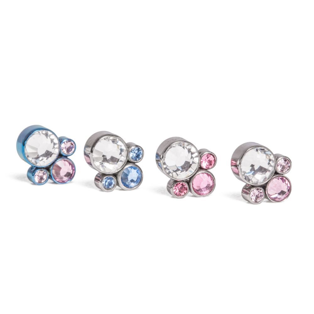 Internally Threaded Multi-Colored Bubble Cluster Top –Color Options