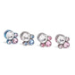 18g-16g Internally Threaded Bubble Cluster Top - 4mm Crystal Jewel with Post