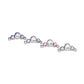 Tilum 18g-16g Internally Threaded Crescent Jewel Cluster Top with 4mm Crystal - Price Per 1 - Painful Pleasures
