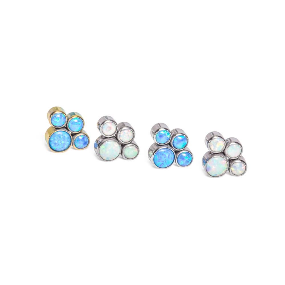 Internally Threaded Opal Paw Print Cluster Top – Price Per 1 (Default)