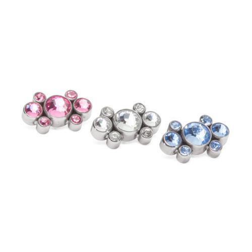 18g-16g Internally Threaded Galaxy Cluster Top - Price Per 1 - Color Options