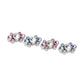 18g-16g Internally Threaded Galaxy Cluster Top - 4mm Crystal Jewel - Color Options