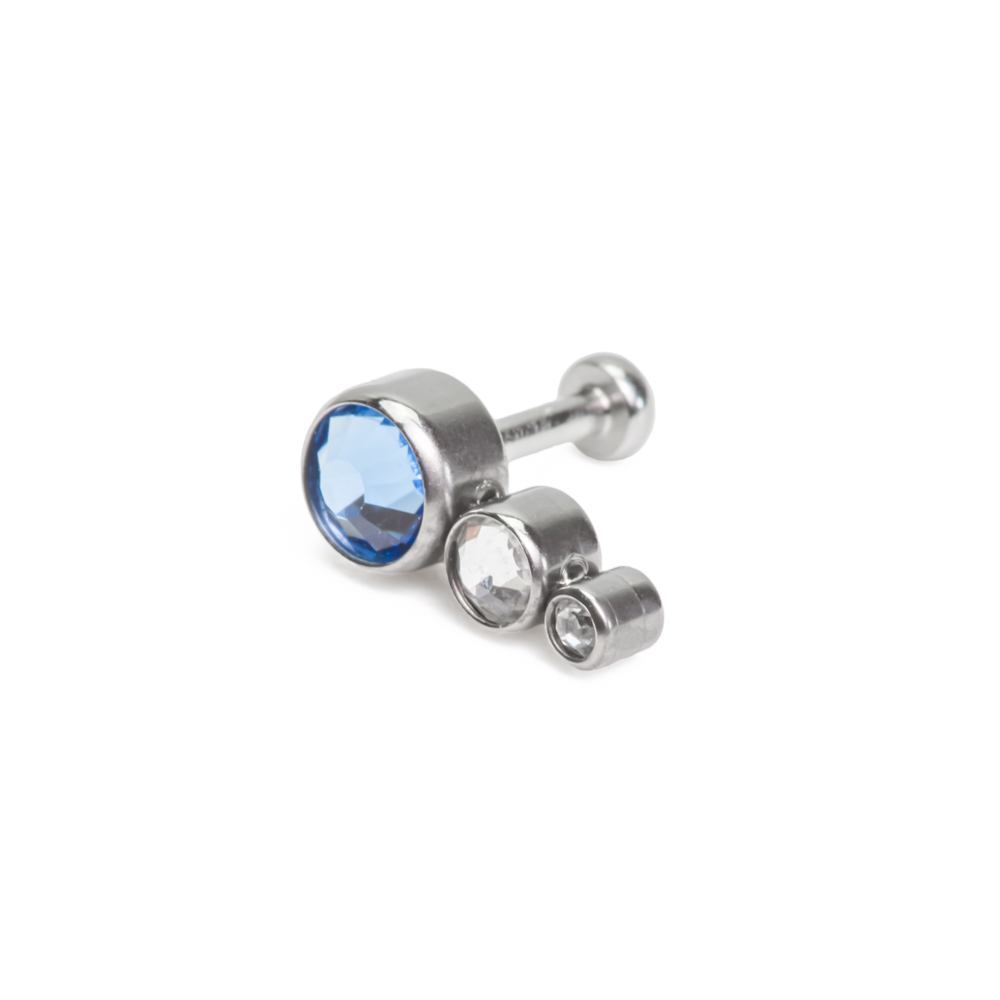 18g-16g Internally Threaded Multi-Colored Tear Drop Cluster Top