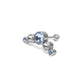 Tilum 18g-16g Internally Threaded Crescent Cluster Top - Choose 4mm Jewel Color - Price Per 1