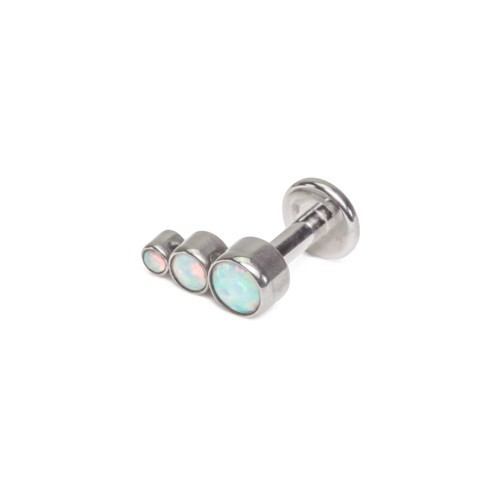 18g-16g Internally Threaded Opal Tear Drop Cluster Top with Shaft
