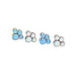 18g-16g Internally Threaded Opal Paw Print Cluster Colors