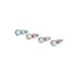 18g-16g Internally Threaded White Opal Tear Drop Cluster Top with Jewels - Colors