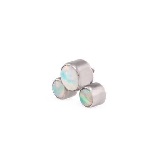 18g-16g Internally Threaded Atomic Opal Cluster Top Side