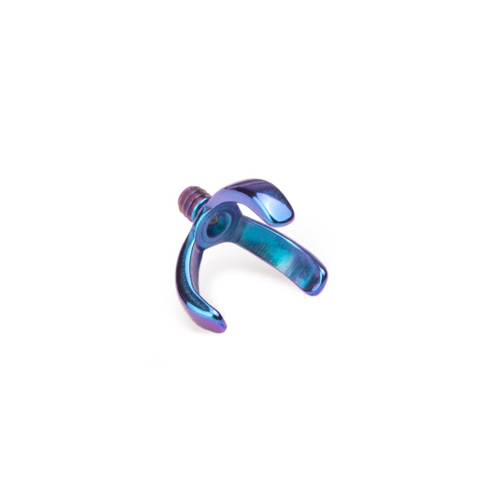 18g–16g Internally Threaded Titanium 3-Prong Setting Top — Price Per 1 (colors)